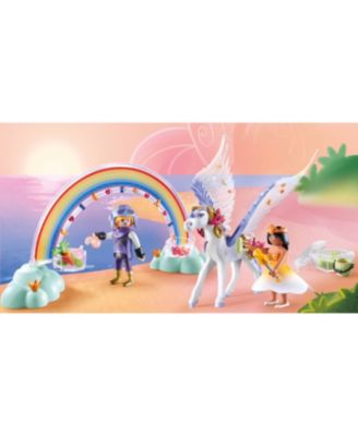 PLAYMOBIL Princess Magic Pegasus with Rainbow Care Set, 85 Pieces