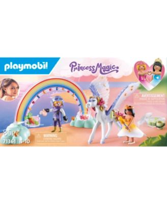 PLAYMOBIL Princess Magic Pegasus with Rainbow Care Set, 85 Pieces