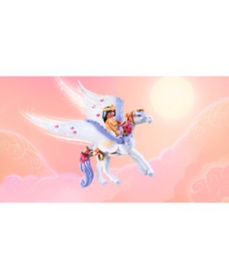 PLAYMOBIL Princess Magic Pegasus with Rainbow Care Set, 85 Pieces