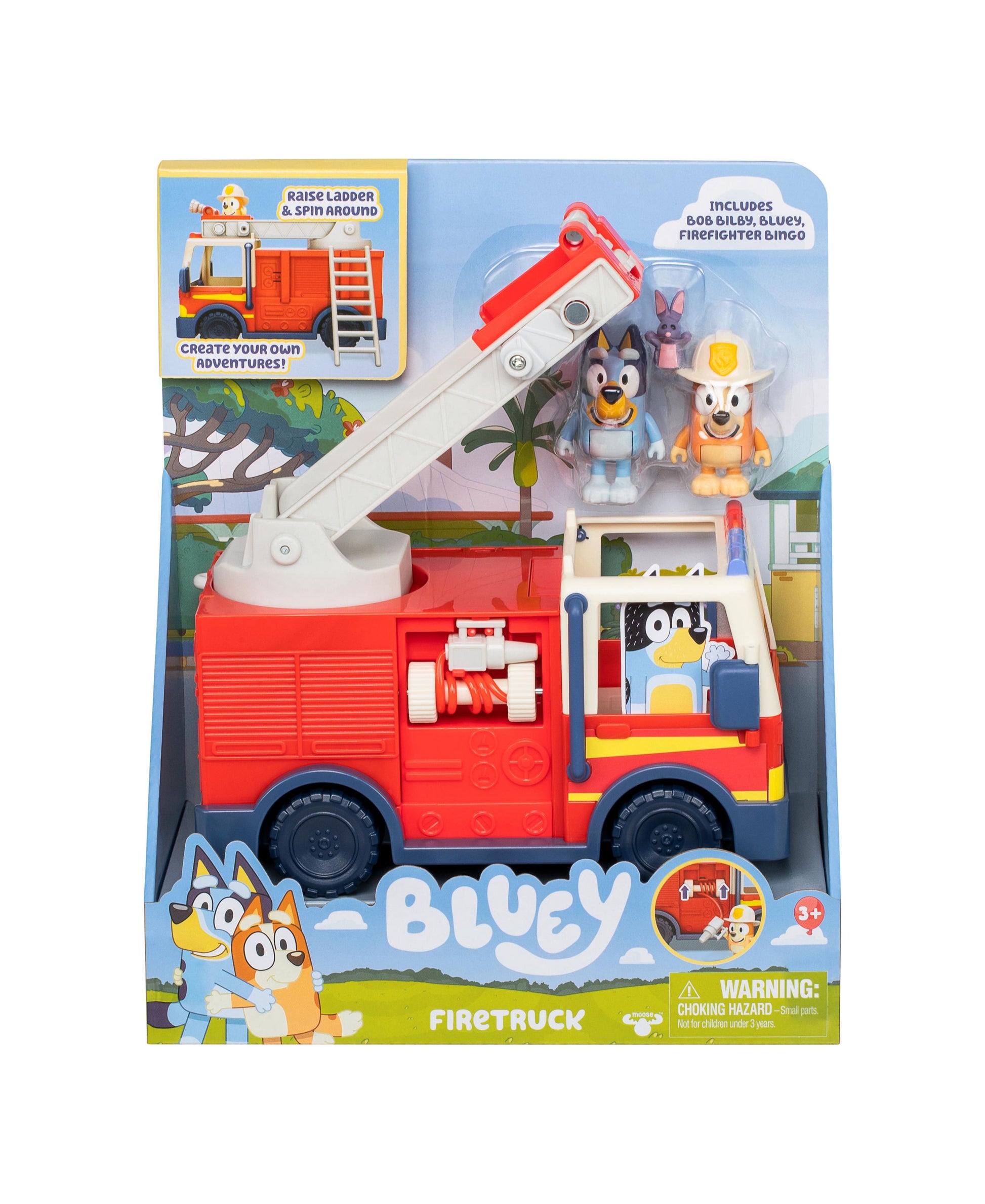 Bluey S10 Fire Truck Playset with Figures and Accessories – Toys