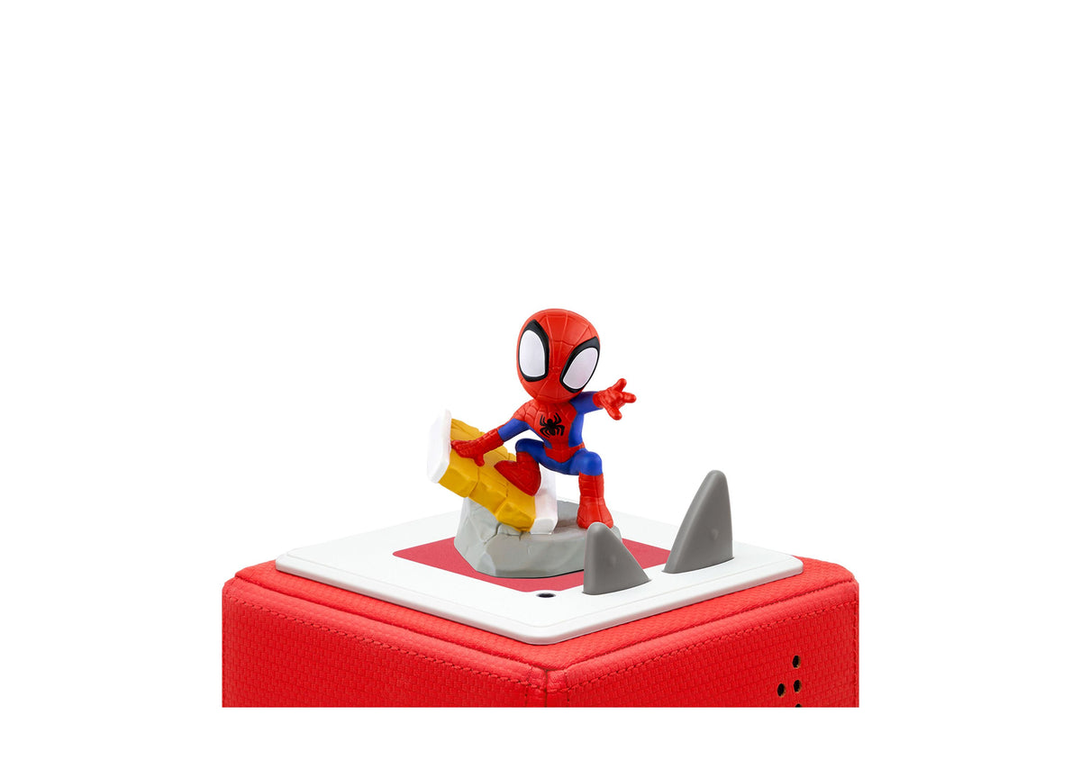 Marvel's Spidey and His Amazing Friends Action Figure Playset with Spider-Man figure, accessories, and gray rock form...