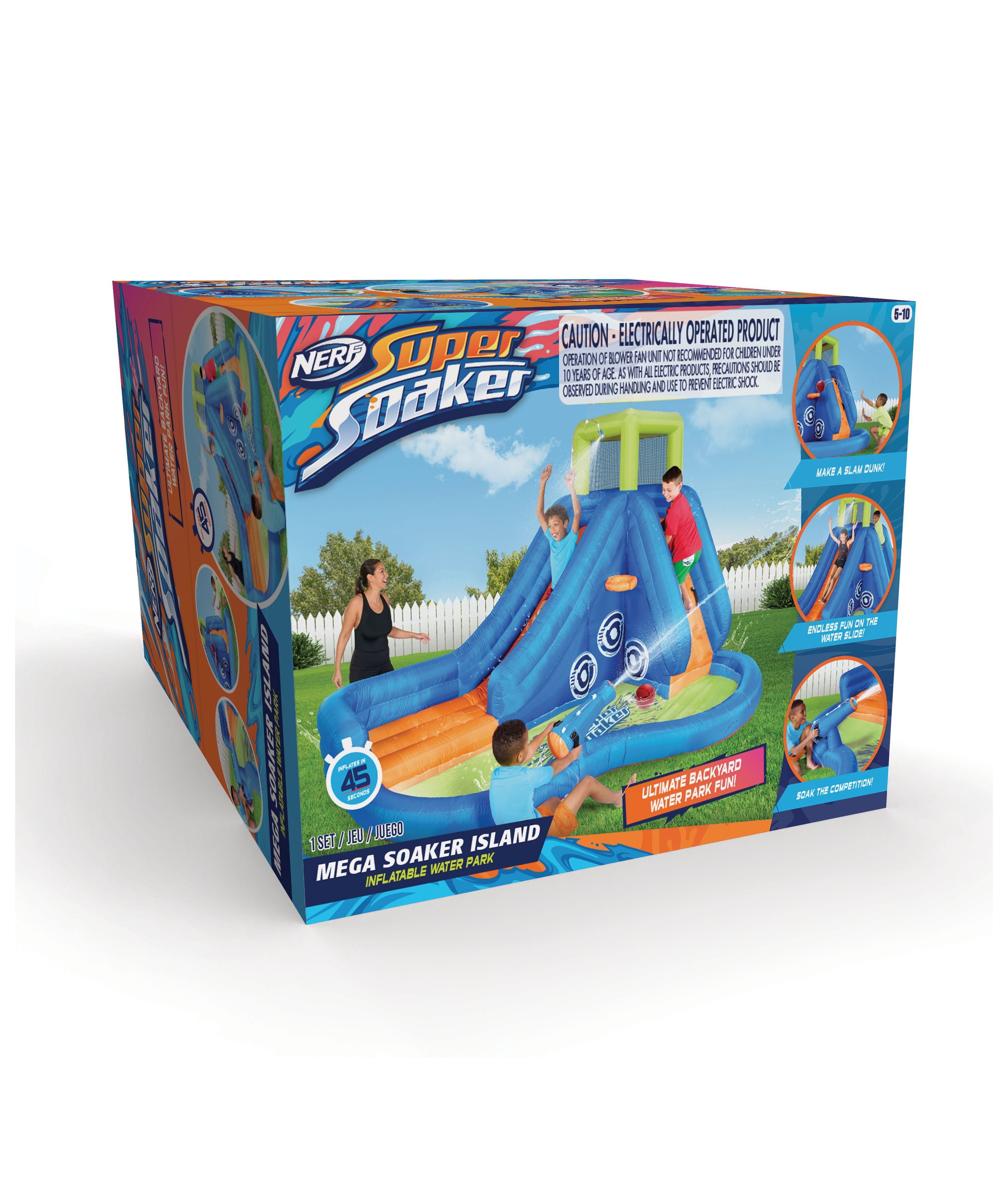 NERF Super Soaker Mega Soaker Island - Inflatable Water Playset – Toys