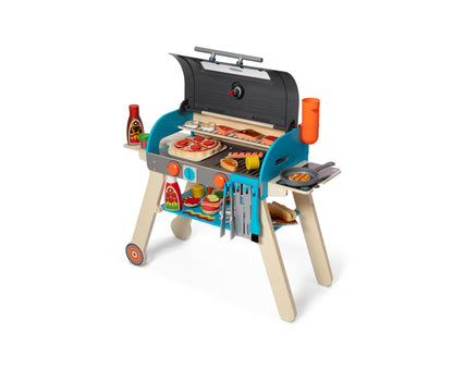 Melissa & Doug Deluxe Wooden BBQ Grill and Pizza Oven Playset