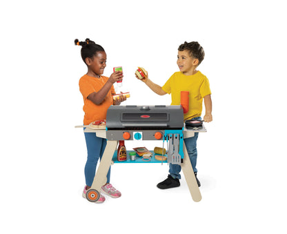 Melissa & Doug Deluxe Wooden BBQ Grill and Pizza Oven Playset