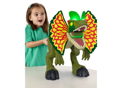Imaginext Jurassic World Thrash Attack Dilophosaurus Toy
