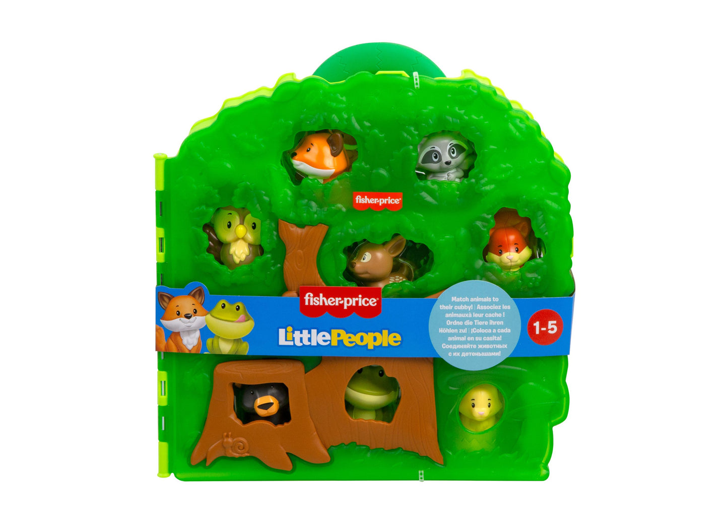 Forest Buddies Plush Animal Playset with Tree-Shaped Carry Case