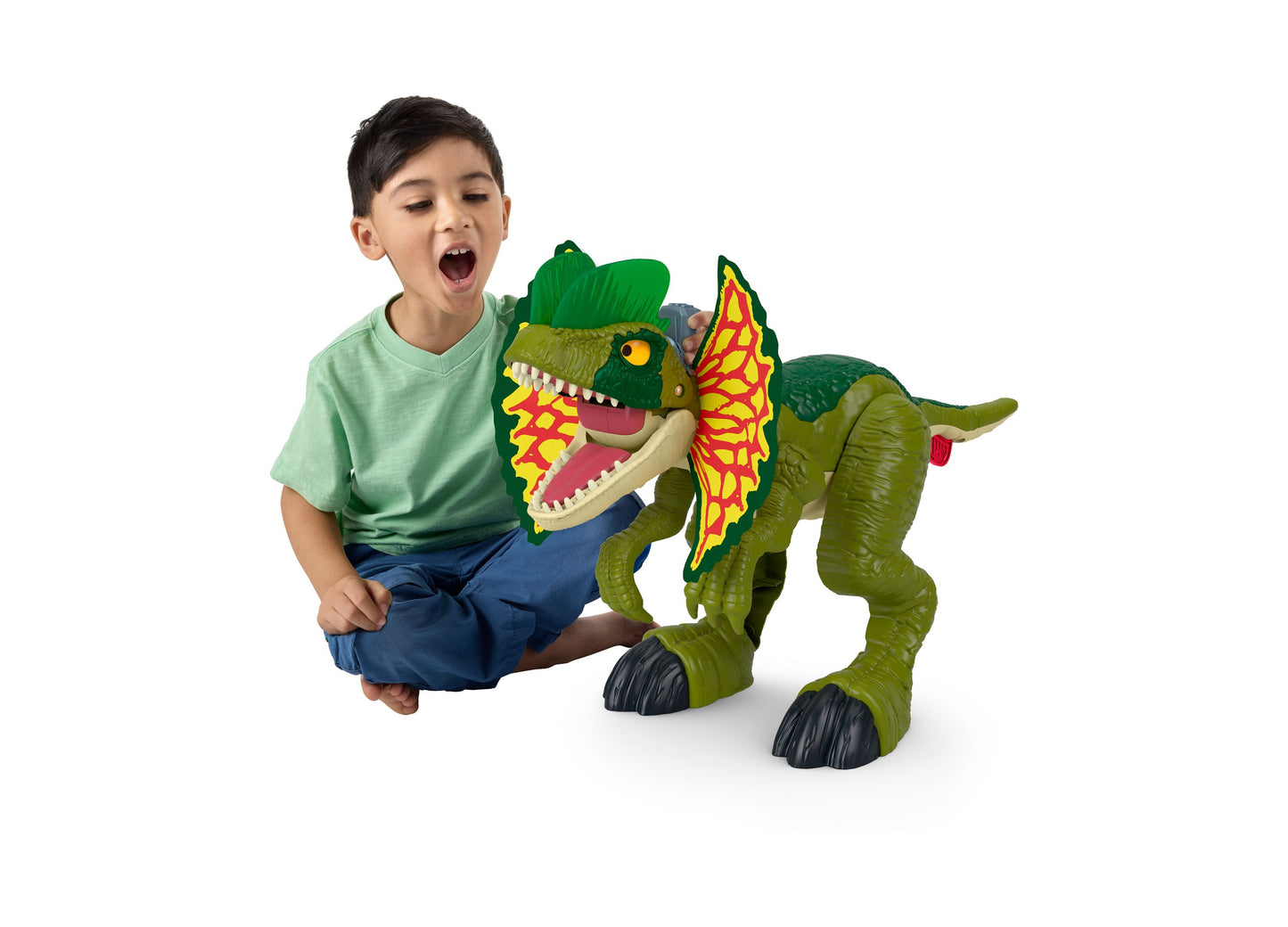 Imaginext Jurassic World Thrash Attack Dilophosaurus Toy