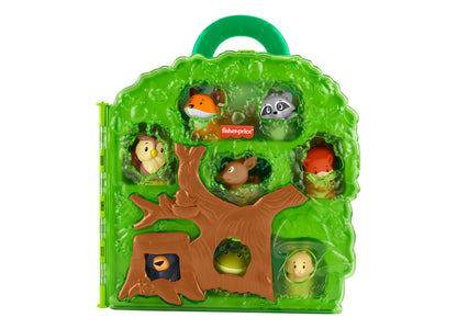 Forest Buddies Plush Animal Playset with Tree-Shaped Carry Case