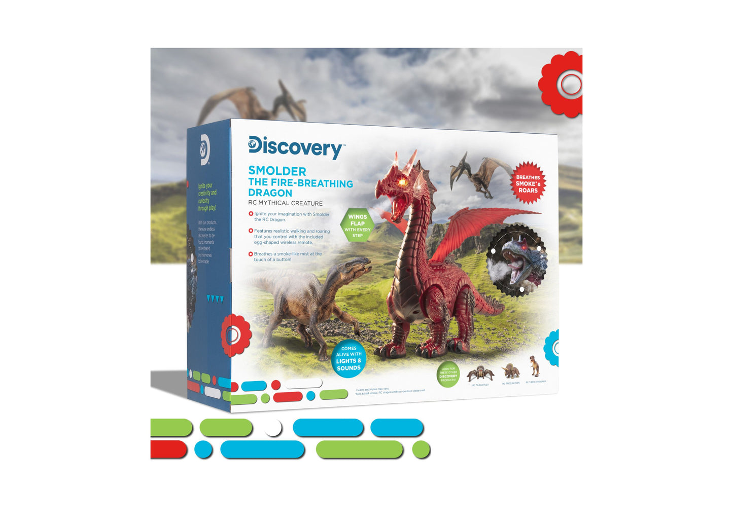 Discovery #MINDBLOWN RC Smoke Breathing Dragon Toy - Infrared Control