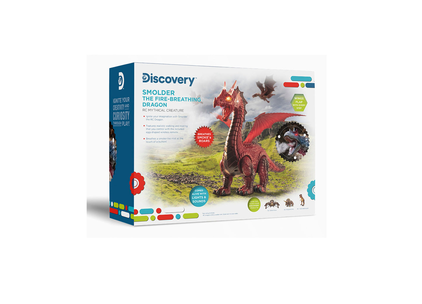 Discovery #MINDBLOWN RC Smoke Breathing Dragon Toy - Infrared Control