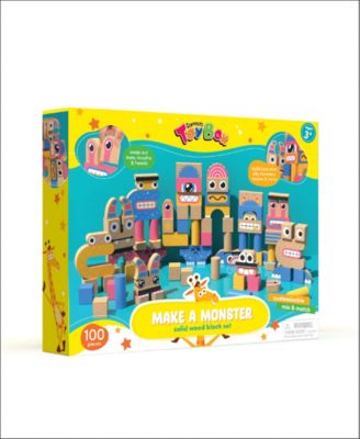 box of monsters Geoffrey's Toy Box Make A Monster 100-Piece Solid Wood Block Set