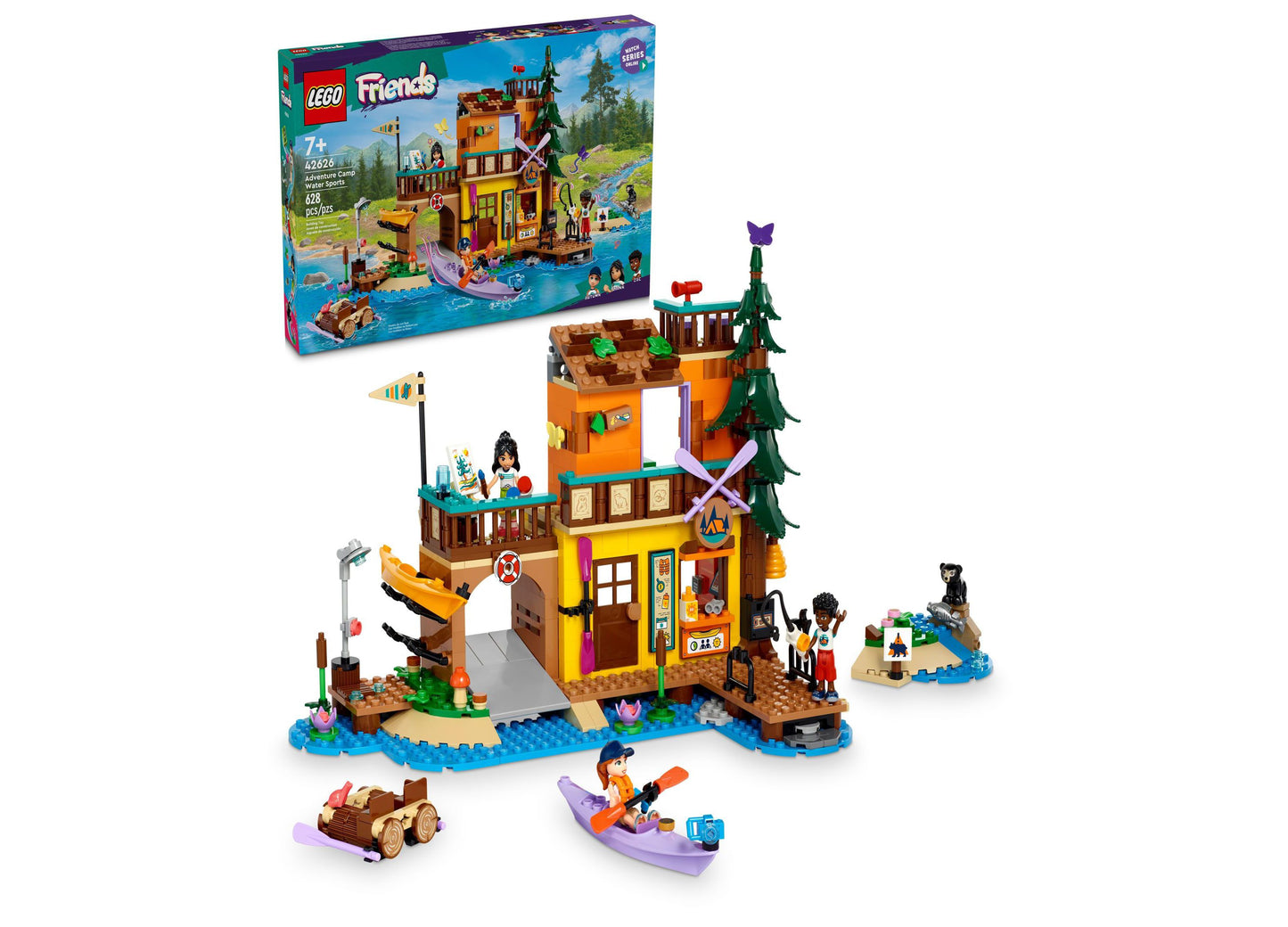 LEGO Friends Adventure Camp Water Sports Set 42626, 628 Pieces