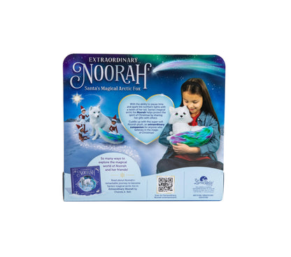 Elf Pets Santa's Arctic Fox Noorah Plush with Northern Lights-Inspired Tail