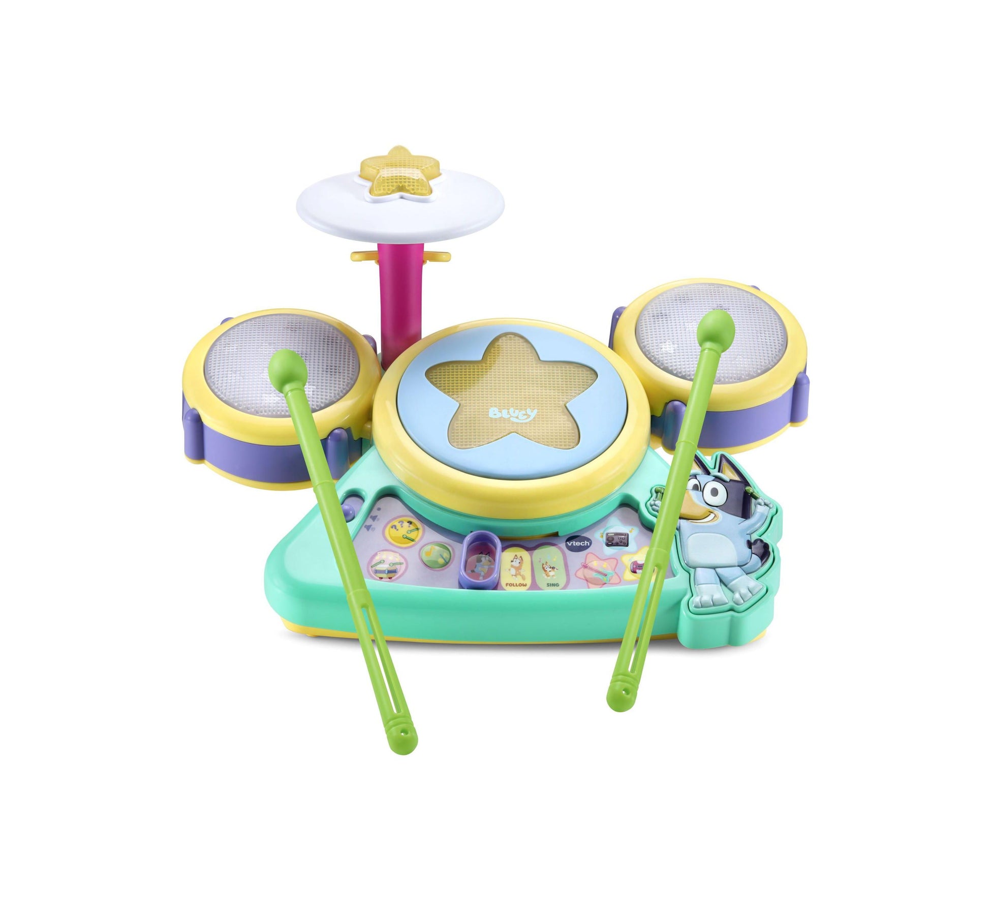 VTech Bluey Hooray Interactive Drum Set – Toys