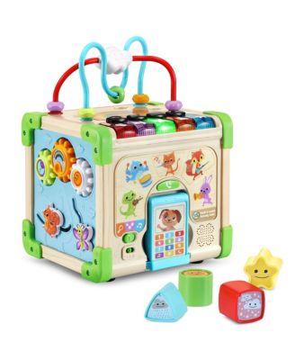 TCHLRN Wooden Activity Cube - Multifunctional Educational Toy
