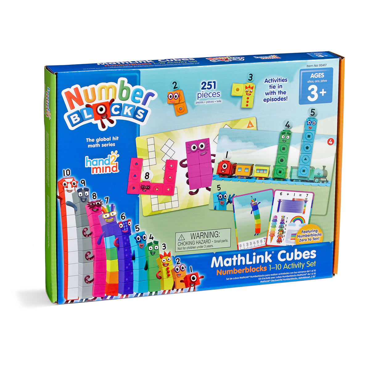 Hand2Mind Numberblocks MathLink Cubes 1-10 Activity Set - Educational ...