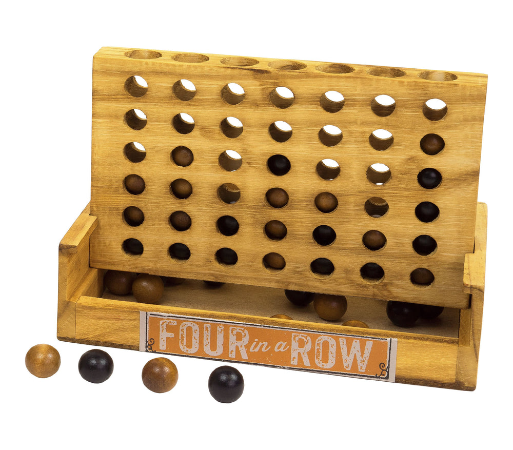 Professor Puzzle Four in a Row Vintage Wooden Game Set