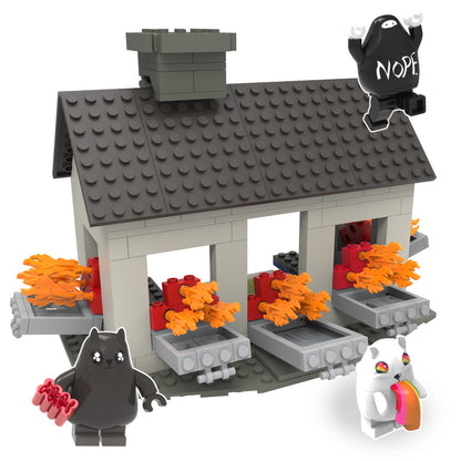 Exploding Kittens House Scene Construction Set with Exclusive Mini-Figures