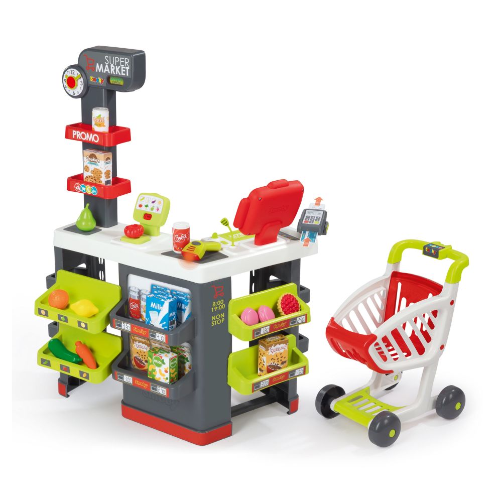 Smoby Interactive Supermarket Playset with Functional Cash Register