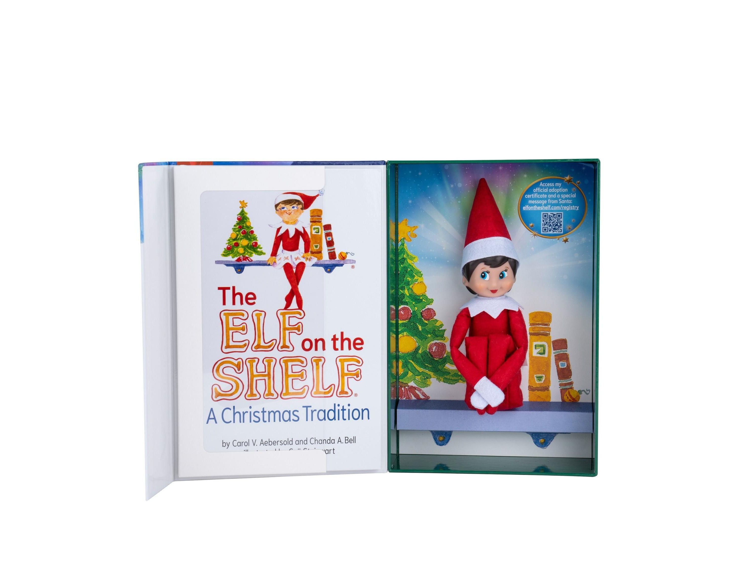 Elf on the Shelf Christmas Tradition Girl with Blue Eyes - Red