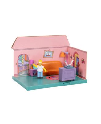 JAKKS Pacific The Simpsons House 2.5'' Scale Living Room Diorama with Homer Simpson
