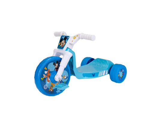 Mickey Mouse 10" Fly Wheels Cruiser ride-on trike in blue with Mickey character decals and white handlebars