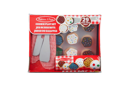 Melissa & Doug Cookie Play Set with 29 felt pieces in red and white packaging