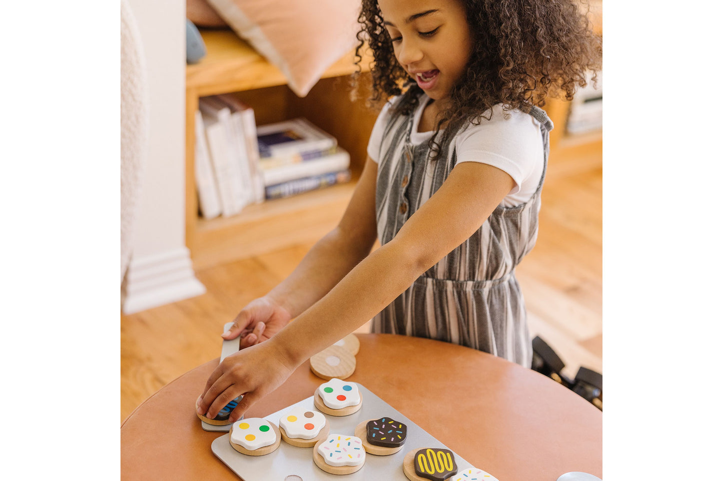 Melissa & Doug Slice and Bake Cookie Set with decorated wooden cookies