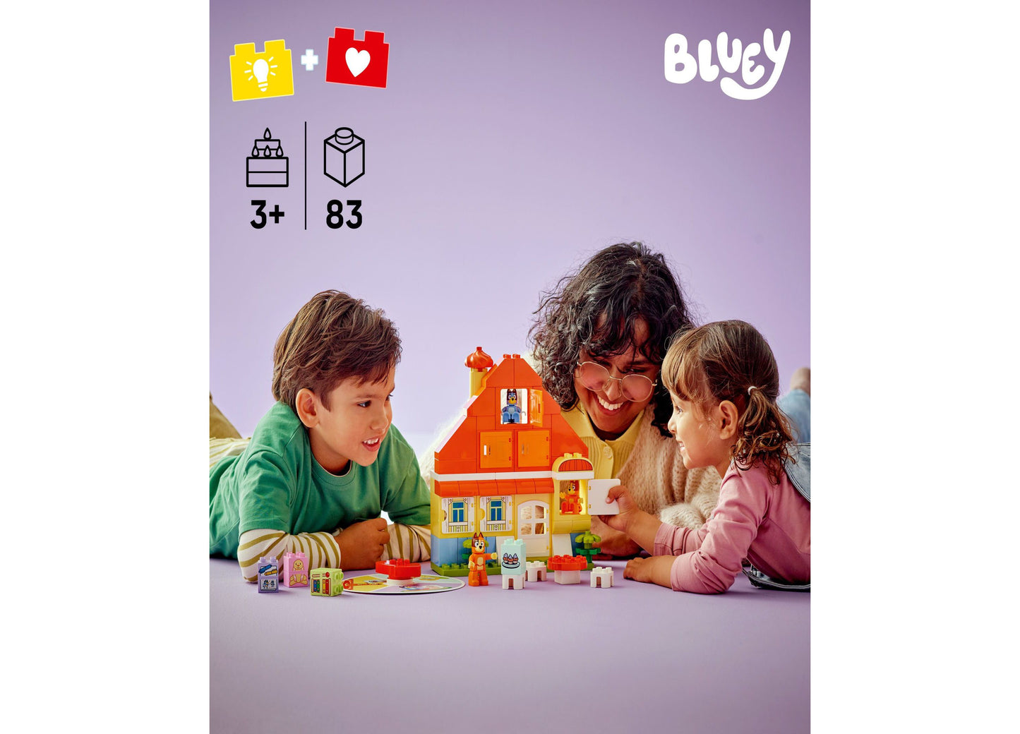 LEGO DUPLO Bluey's Family House and Memory Game - 83 Pieces