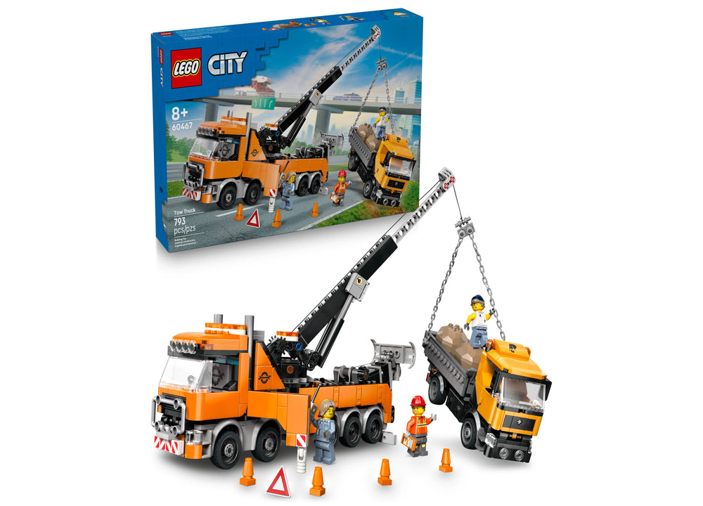 LEGO City Heavy-Duty Recovery Tow Truck Crane Toy 60467, 793 Pieces