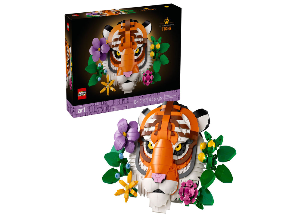 LEGO Art The Fauna Collection Tiger 31217 Creative Building Set, 744 Pieces