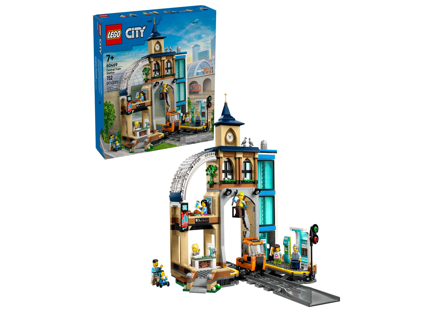 LEGO City Central Train Station 60469 Building Kit, 752 Pieces