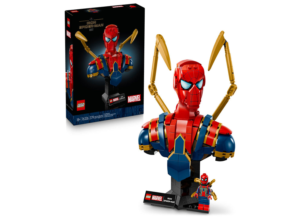 LEGO® Marvel Iron Spider-Man Bust Building Set for Adults - 76326, 379 Pieces