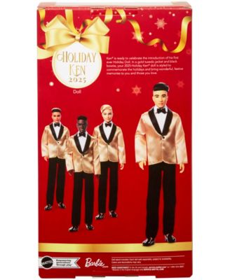 Barbie 2025 Holiday KEN Doll- Black Hair