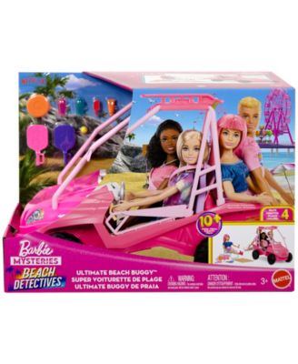 Barbie Mysteries: Beach Detectives Ultimate Beach Buggy Vehicle Playset with 10 Plus Accessories