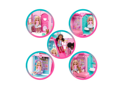 Barbie Chelsea Pop-Up Doll House with Doll and 15+ Accessories