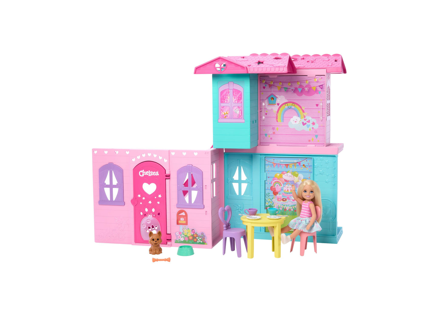 Barbie Chelsea Pop-Up Doll House with Doll and 15+ Accessories