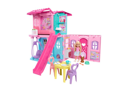 Barbie Chelsea Pop-Up Doll House with Doll and 15+ Accessories