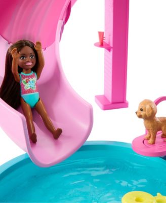Barbie Dream Pool Playset - Slide & Bubbling Hot Tub with 20+ Accessories