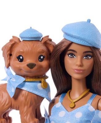 Barbie Twinning Looks Fashion Doll - Pink Gingham with Pet Dog