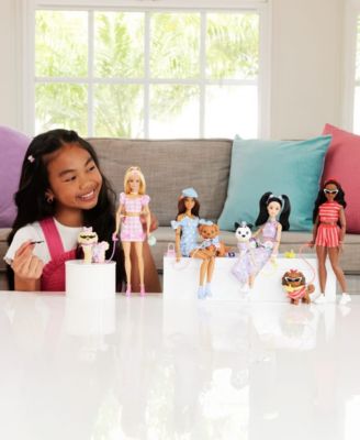 Barbie Twinning Looks Fashion Doll - Pink Gingham with Pet Dog