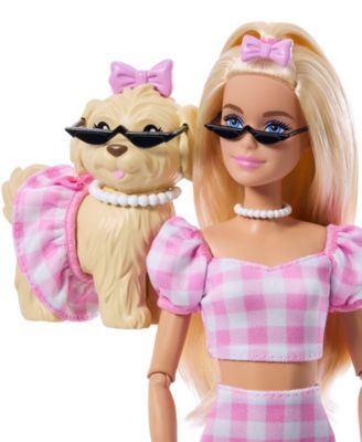 Barbie Twinning Looks Fashion Doll with Pet Dog - Matching Outfits