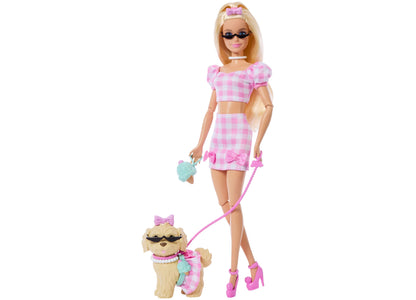 Barbie Twinning Looks Fashion Doll with Pet Dog - Matching Outfits