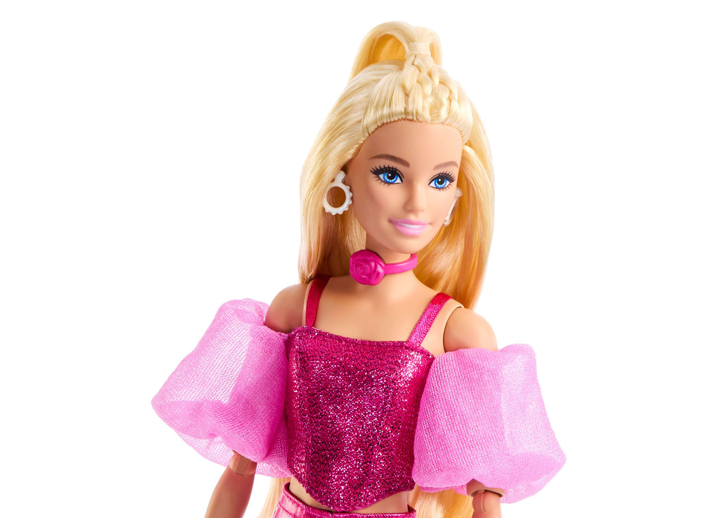 Barbie Deluxe Style Fashion Doll 5 in Metallic Pink Outfit with Corset Top and Accessories