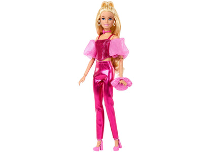 Barbie Deluxe Style Fashion Doll 5 in Metallic Pink Outfit with Corset Top and Accessories