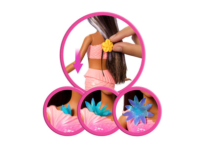Barbie Flower Magic Mermaid Doll with Blossoming Feature and Pearl Headband
