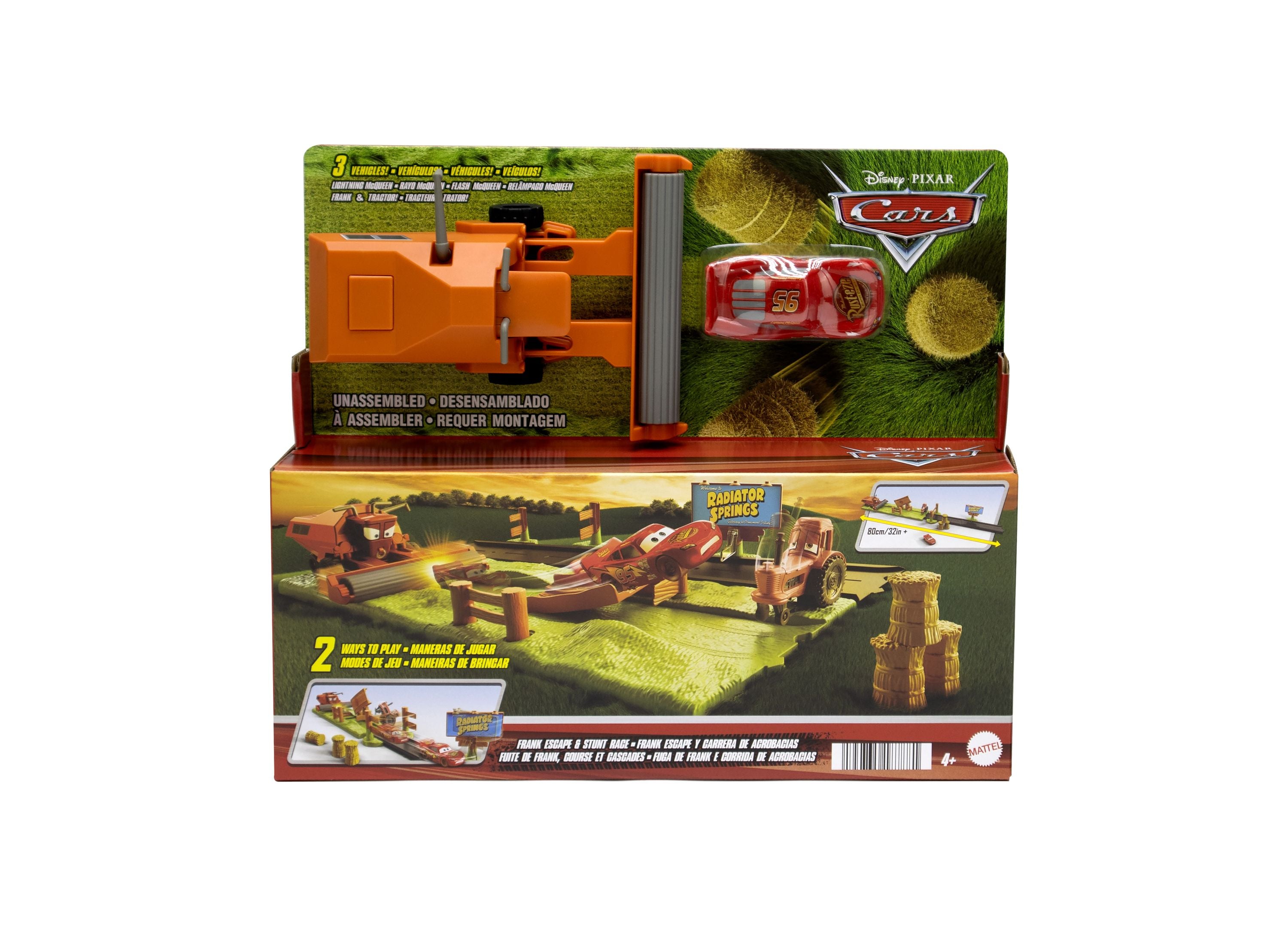マテルカーズ FRANK ESCAPE AND STUNT RACE Disney And Pixar Cars Frank Escape And Stunt Race Playset With 3