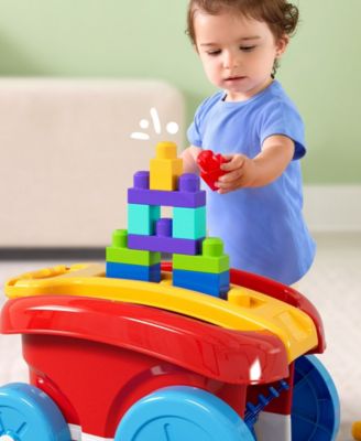 Mega Bloks First Builders 21-Piece Block Scooping Wagon - Red