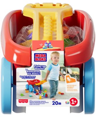 Mega Bloks First Builders 21-Piece Block Scooping Wagon - Red