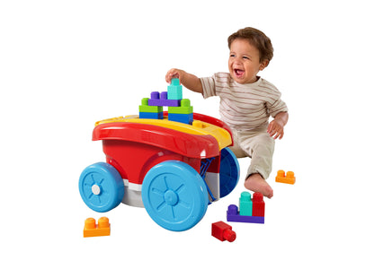 Mega Bloks First Builders 21-Piece Block Scooping Wagon - Red